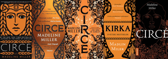 Different covers of Circe, book by Madeline Miller