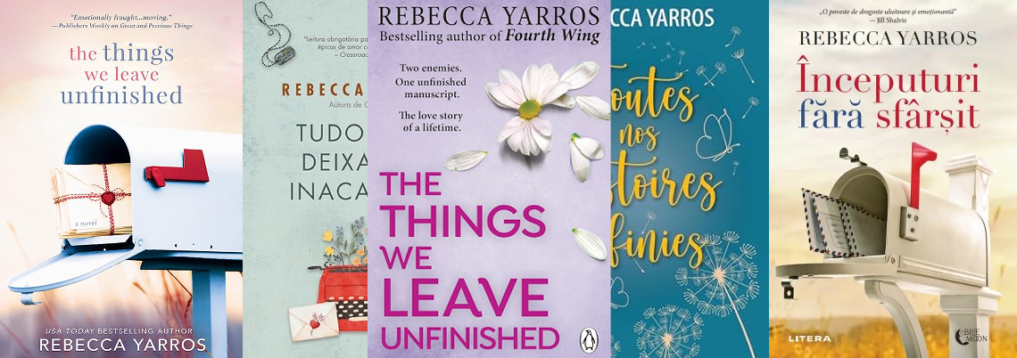 The Things We Leave Unfinished - book cover compilation banner