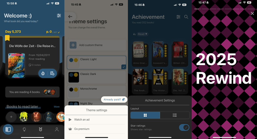 Book tracker app Bookmory