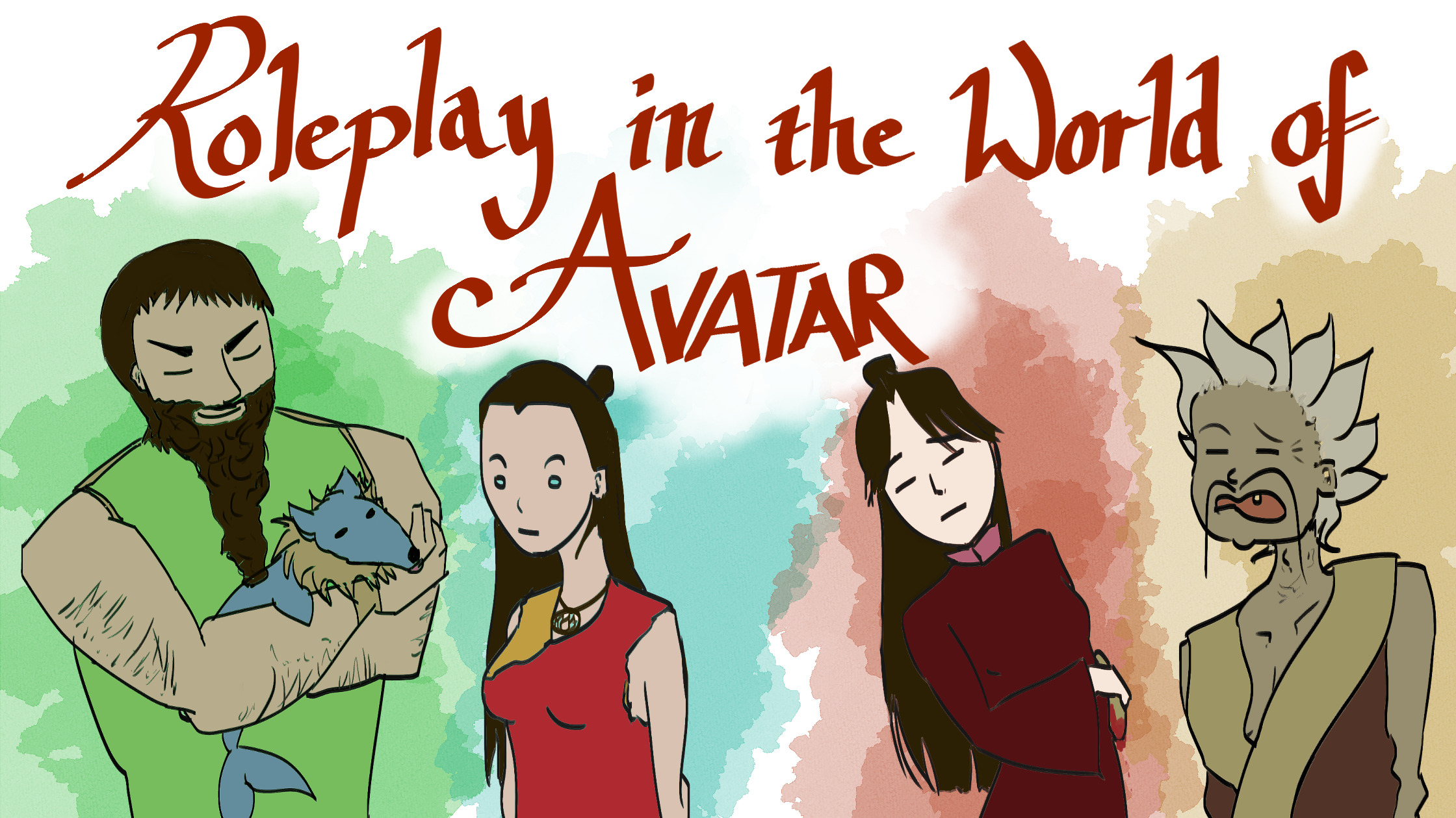 Roleplay in the World of the Avatar graphic with ATLA fan characters